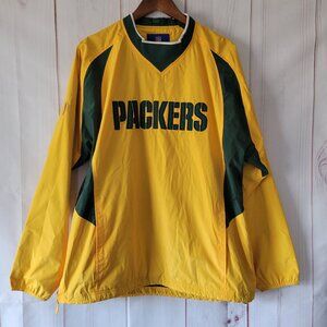 Vintage NFL Green Bay Packers Windbreaker Jacket, Men’s L, Reebok, Pullover NWOT